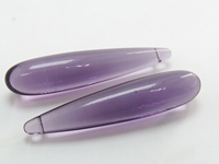 Perles en améthyste violette en verre de quartz, 35 mm, en forme de goutte allongée, paire symétrique assortie, perles lisses en forme de goutte pour la création de bijoux DIY