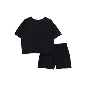 Vente en gros : T-shirt court à épaules tombantes 100 % coton de qualité supérieure pour femme et short à taille élastique – Personnalisez votre logo – Style urbain - Product Image 5