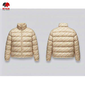 Veste matelassée sur mesure pour homme, col montant, coupe classique, tissu respirant avec logo personnalisé - Product Image 3