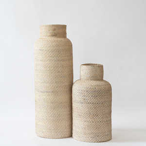 Jarrones de ratán azul, tejidos a mano con fibra natural, jarrón decorativo al precio más bajo, maceta hecha a mano - Product Image 5