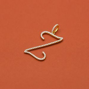 Colgante de Plata S925 con Inicial Z y Diamante Moissanita, Hecho a Mano - Product Image 2