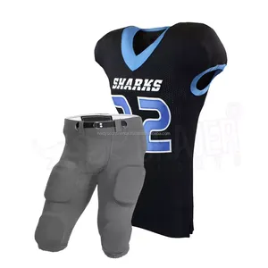 Uniformes de Fútbol Americano de Buena Calidad para Hombre, Tallas Grandes, Mangas Largas, Corte Ajustado, 100% Poliéster - Product Image 4