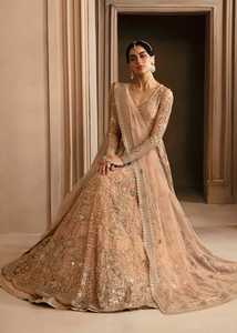 Robe de mariée pakistanaise modeste à manches courtes, en tulle blanc, style princesse, avec dentelle islamique, pour femmes - Product Image 3
