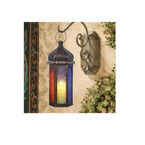 Faroles Marroquíes Decorativos para Interiores y Exteriores, Tamaño Mediano, Portavelas Colgante y de Mesa de Metal Vintage, Decoración de Halloween - Product Image 1