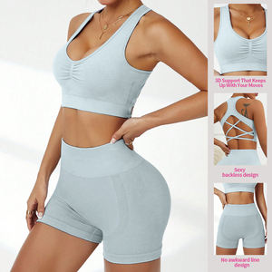 Conjunto Deportivo de 3 Piezas para Mujer, de Secado Rápido, Transpirable, con Leggings de Manga Larga, Chaqueta de Compresión y Sujetador Deportivo para Yoga, Gimnasio y Entrenamiento - Product Image 2