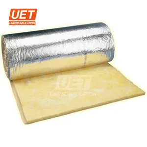 Isolamento em rolo de lã de vidro R19 manta de lã de fibra de vidro lã de vidro com folha de alumínio