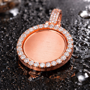 925 Silver Moissanite Trendy Hip Hop Pendant Necklace Gold Plated Iced Photo Personalized Family Member Picture Fine Charm <b>Gift</b> - Product Image 5