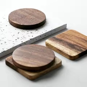 Contemporary Collection Wood Coasters Set Modern <b>Table</b> <b>Protectors</b> for Coffee <b>Table</b> Restaurant Hotel Bar Office - Product Image 4