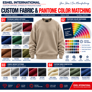 Fabricante de Sudaderas Ecológicas para Hombre con Cuello Redondo y Hombros Caídos de Algodón Pima, Ofrece Diseño de Marca Privada y Personalización - Product Image 4