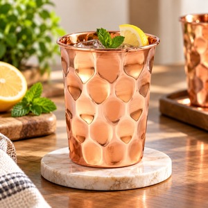 Vasos de Cobre y Vidrio de Diseño Personalizado al por Mayor, Ecológicos, Reutilizables, para Decoración de Oficina y Regalos, Artículos de Bebida Premium - Product Image 1