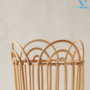 Cesta de Almacenamiento de Bambú y Ratán Tejida a Mano, Diseño Rústico, Ecológica, Personalizable, Solución de Almacenamiento Natural para la Cocina - Product Image 4