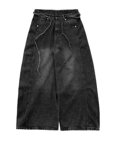 Jeans de Mezclilla para Hombre, Corte Ancho, Desgastados, Cintura Alta, Ajuste Holgado, Algodón de Peso Medio, Estilo Casual Otoñal - Product Image 4