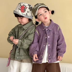 Korean Style Kids Denim Coat Boys and Girls the New Spring Autumn Children's Denim <b>Jacket</b> Retro Denim <b>Jacket</b> for Baby Coat - Product Image 1