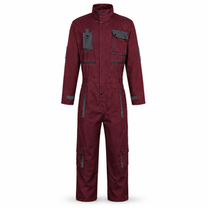 Combinaison de travail respirante pour hommes, personnalisable, avec bordures contrastées, multi-poches, en coton et polyester, pour la construction – Vente en gros - Product Image 1