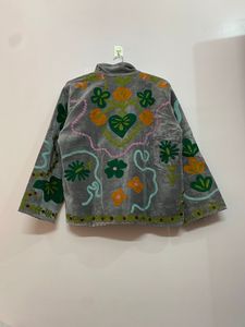 Best Quality Suzani Embroidered Velvet Short Jacket Women Decorated With Embroidery Jacket for Ladies <b>Winter</b> Wear - Product Image 2