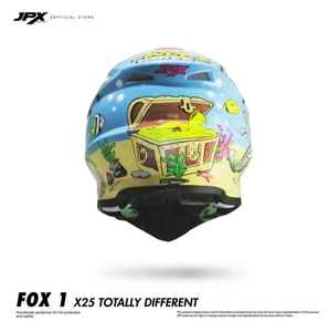 Le casque de motocross JPX Fox1 Motif X 25 offre une protection supérieure et un style audacieux pour une expérience de motocross ultime. - Product Image 2