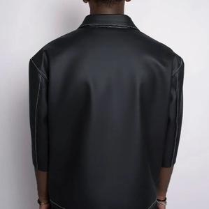 Camisas Casuales de Cuero Auténtico de Inspiración Vintage para Hombre, Cierre de Botones, Cuero de Oveja Suave y Transpirable, Venta al Por Mayor Premium OEM - Product Image 6