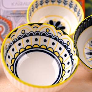 Juego de 4 Tazones de Porcelana con Diseño Floral, Ecológicos, Pulidos, para Servir Cereales y Sopas - Product Image 2