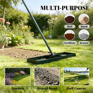 Rastrello Livellante per Prato, Macchina Perforatrice per Livellamento del Terreno, per Giardinaggio e Cura del Paesaggio - Product Image 3
