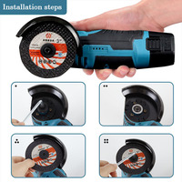 Mini-meuleuse d'angle sans fil 12V, outil de découpe, de meulage et de polissage portatif alimenté par batterie pour usage industriel et bricolage