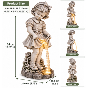 Figura de Chica Vintage de Resina, Adorno de Jardín, Decoración de Jardín con Chica Haciendo Pipí - Product Image 5