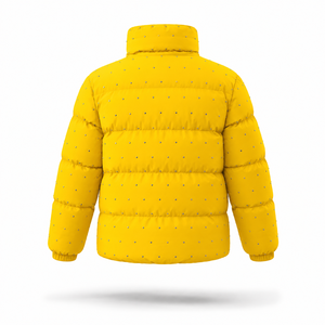Custom Men Yellow Puffer <b>Jacket</b> Winter Quilted Bubble Coat Lightweight Warm Insulated <b>Zip</b> <b>Up</b> <b>Jacket</b> OEM ODM Wholesale Fectory - Product Image 3