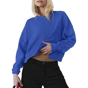 Sudadera Personalizada de Felpa Francesa con Logotipo OEM ODM, Cuello Redondo, Tejido de Punto Acanalado, 290 Gsm, con Cordón, Diseño Gráfico, Talla Grande para Mujer - Product Image 2