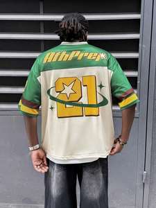 เสื้อเจอร์ซีย์ตาข่ายวินเทจปี 2026 ลายดาว Y2K สไตล์สตรีทแวร์โอเวอร์ไซส์ ยูนิเซ็กส์ เสื้อกีฬาย้อนยุค ขายส่ง OEM - Product Image 6