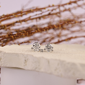 Martini Custom Lab Grown CVD HPHT Diamonds IGI Certified VS1 Clarity D Color 14K/18K Gold <b>Stud</b> <b>Earrings</b> Women - Product Image 5