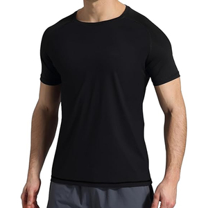 Men Compression T Shirt Rash Guard Short Sleeve UV Protection Swim Shirt Quick Dry <b>Athletic</b> Wear OEM Supplier - Product Image 1