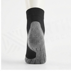 North Approach Ankle <b>Socks</b> Black Gray Breathable <b>Running</b> <b>Socks</b> for Adults Summer Season - Product Image 2