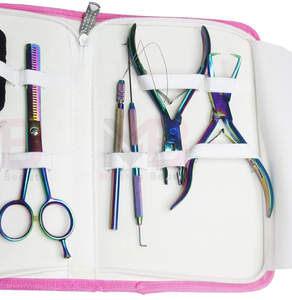 Professional Commercial Use Hair <b>Extension</b> & <b>Micro</b> Links Hair <b>Extensions</b> Tools Kit in Metal Custom Logo - Product Image 6