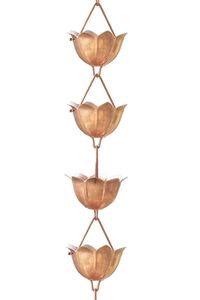 Chaîne de pluie de style moderne pour gouttière de toit, élégante chaîne de drainage décorative suspendue pour extérieur - Product Image 3