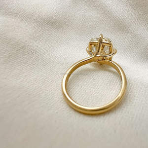 IGI/GIA Lab Grown Cut Diamond Vintage 14k jaune mariage/bague de fiançailles unisexe or blanc fin pour anniversaire fête-digne - Product Image 2