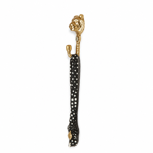 Leopard Head Solid Brass Wall <b>Hook</b> Handmade Polished Gold Finish Heavy Duty <b>Coat</b> Hat Bag Towel Key Holder <b>Decorative</b> Home Decor - Product Image 1