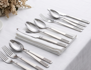 Ensemble de couverts classiques en acier inoxydable, finition miroir, manche long, compatibles lave-vaisselle, pour mariage et repas, fourchette, couteau, cuillère - Product Image 4