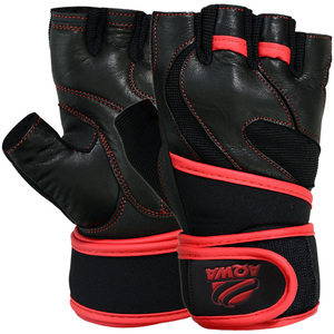 Customizable Unisex <b>Weight</b> Lifting Gym <b>Gloves</b> with Leather & Amara Material - Product Image 4