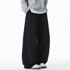 ODM Services High Quality Lightweight Casual <b>Men</b> <b>Baggy</b> <b>Trousers</b> 100% Cotton Breathable Eco-Friendly Custom Design for Adult - Product Image 4