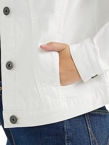 High Quality Women White Color <b>Denim</b> Jean <b>Jacket</b> Stretchable Comfort Fashion Street Wear Buttons Closure <b>Denim</b> <b>Jacket</b> Breathable - Product Image 3