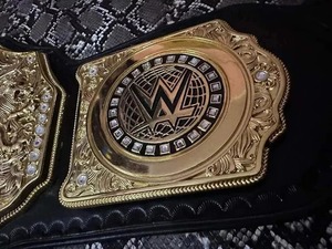 Cinturón de Campeonato Mundial de Peso Pesado de la WWE, Chapado en Oro, Hebilla de Aleación de Zinc, 8 mm de Ancho, Apto para Adultos, Coleccionable, para Exhibición - Product Image 5