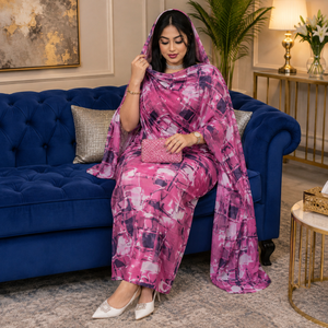 Toub Geométrico Artístico |   Tela Africana 100% Algodón Voile Estampada Digitalmente Sin Costuras para Mujer, Prenda Tradicional Étnica y Cultural - Product Image 4