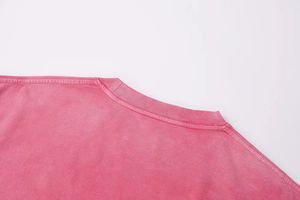 เสื้อยืดผู้ชายสไตล์วินเทจทรงโอเวอร์ไซส์ ล้างสีแบบแอซิดฟอก ซีดจางแบบโดนแดด ผ้าคอตตอนหนา 100% สตรีทแวร์ ทรงพองด้านหน้า ตัดขอบดิบ ทรงบ็อกซี่ - Product Image 5