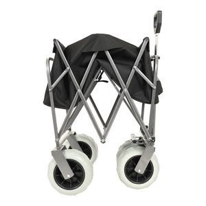 Carrello Utilitario Pieghevole con Telaio in Acciaio per Ogni Terreno, Ruote Pneumatiche da 9 Pollici, Carrello da Spiaggia con Grandi Ruote, Capacità 227 kg, Carrello da Campeggio - Product Image 5