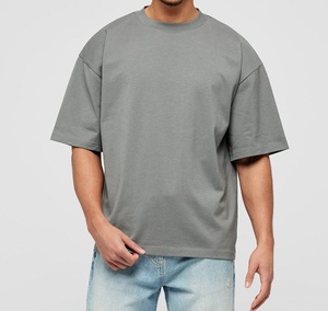 เสื้อยืดโอเวอร์ไซส์ทรงหลวม สีพื้นเรียบง่าย สไตล์สตรีทแวร์ผู้ชาย เป็นมิตรกับสิ่งแวดล้อม ผลิตจากผ้าฝ้าย ฮิปฮอป - Product Image 5