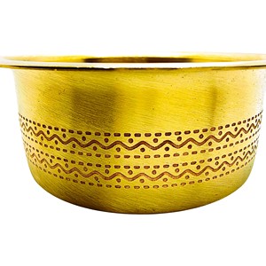 Juego de 2 Vasos Dabara de Latón Tradicional para Café, Diseño Irregular Grabado a Mano, Acabado Envejecido, para Decoración del Hogar - Product Image 6
