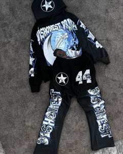 Conjunto Deportivo para Hombre de Primera Calidad, Sudadera con Capucha y Pantalones Deportivos con Diseño Gráfico, Proveedor OEM ODM - Product Image 6