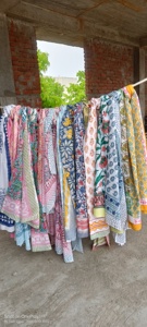 Pareos de Algodón 100% Hechos a Mano en India con Estampado de Bloques para Mujer, Cubrebaños de Playa, Precio al por Mayor, Sarongs y Bufandas Indias - Product Image 6