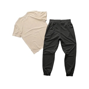 Survêtement d'été le plus vendu pour hommes femmes nouveau Style à la mode T-Shirts surdimensionnés respirant pantalon de survêtement solide imprimé deux pièces - Product Image 2