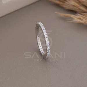 Anillo de Eternidad de Moissanita en Oro Sólido, Anillo de Compromiso y Aniversario de Boda de Lujo para Mujer, Regalo y para Fiestas - Product Image 6