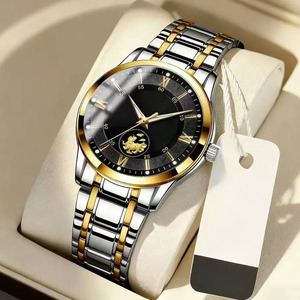 A Dazzling, Noble and Luxurious Stainless Steel Strap Automatic <b>Mechanical</b> Men's <b>Watch</b> for Casual Business Banquets - Product Image 2